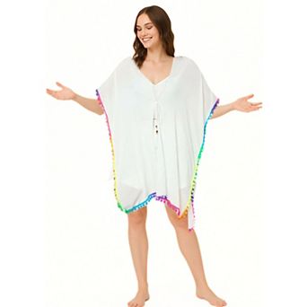 Women's Colorful Beach Dress with Tassel Detail, Great for Summer Fun at the Beach or Pool
