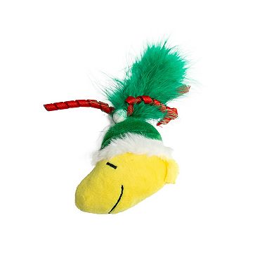 Peanuts Snoopy & Woodstock 3-pk. Candy Cane Feather Cat Toy