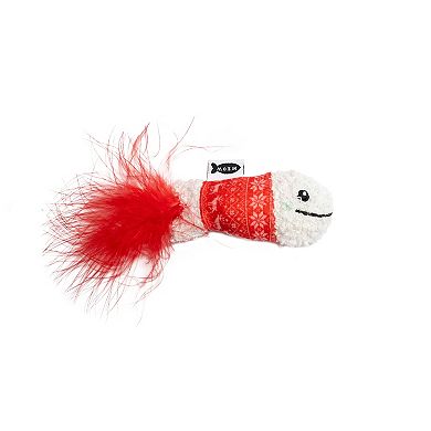 Meow 3-Pk. Patterned Fish Catnip Plush Pet Toys