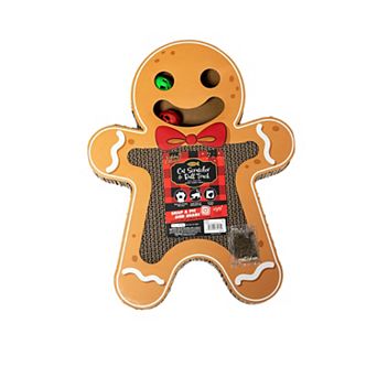 Meow Gingerbread Cat Scratcher & Ball Track
