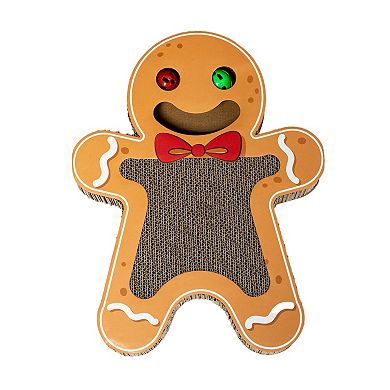 Meow Gingerbread Cat Scratcher & Ball Track