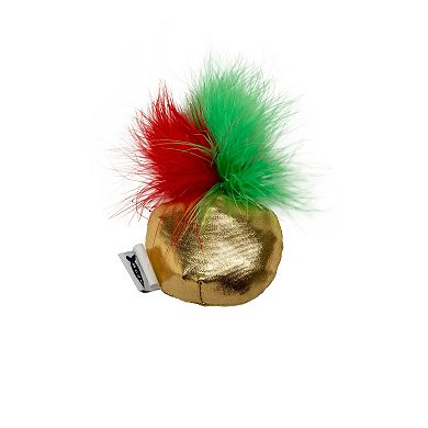 Meow Catnip Plush Gold Bells 3-Pk. Interactive Pet Toys