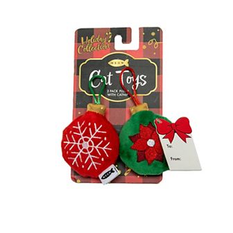 Meow 2 pk Catnip Plush Ornament Cat Toys