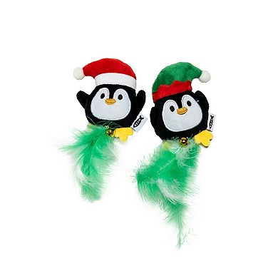 Meow 2-Pk. Penguins Catnip Plush Interactive Pet Toy Set