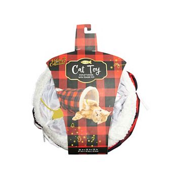 Meow Pop-Up Tunnel with Teaser Toy for Cats