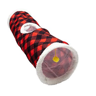 Meow Pop-Up Tunnel with Teaser Toy for Cats