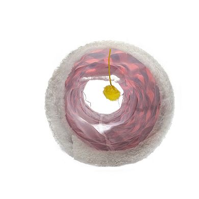 Meow Pop-Up Tunnel with Teaser Toy for Cats