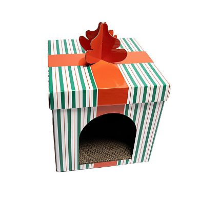 Meow Cardboard Cat Scratcher House