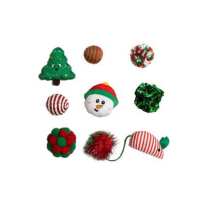 Meow 9-Pk. Holiday Cat Toy Set With Catnip