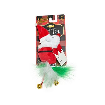 Meow Santa Mouse Vibrating Interactive Cat Toy