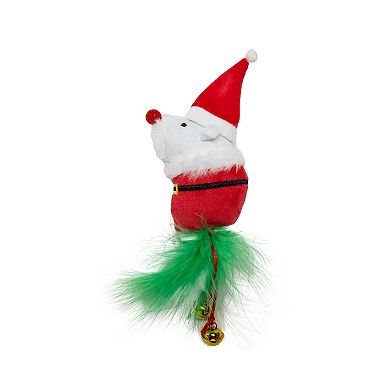 Meow Santa Mouse Vibrating Interactive Cat Toy