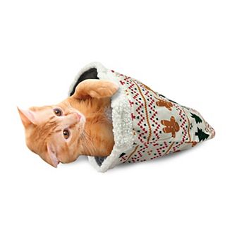 Meow Holiday Cat Sack Pet Tunnel
