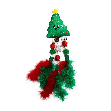 Meow 3.4 Tree Plush Teaser Kicker Interactive Cat Toy