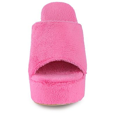 Women's Open Toe Platform Slides Chunky Heels Sandals