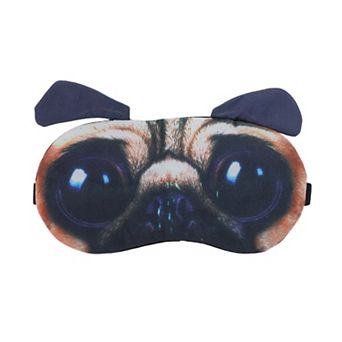 1 pc Portable Pugs Sleep Mask for Hotel Brown