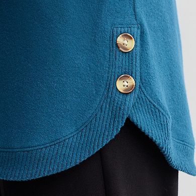Women's Croft & Barrow® Side Button Bateau Top