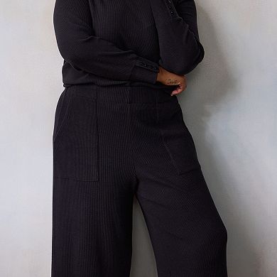 Plus Size LC Lauren Conrad Super High Rise Wide Leg Cozy Pants