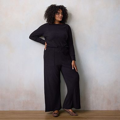 Plus Size LC Lauren Conrad Super High Rise Wide Leg Cozy Pants