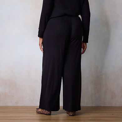 Plus Size LC Lauren Conrad Super High Rise Wide Leg Cozy Pants