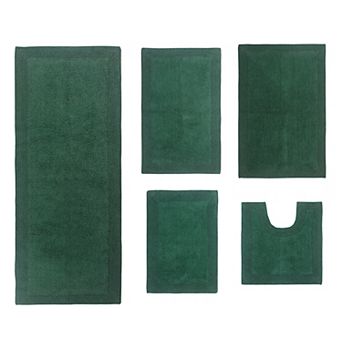 Home Weavers Luxury Collection 100% Cotton Reversible Bathroom Rugs - 5 pc Set