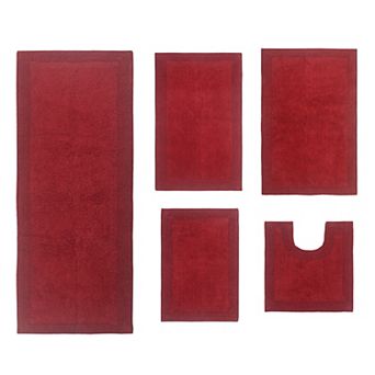 Home Weavers Luxury Collection 100% Cotton Reversible Bathroom Rugs - 5 pc Set