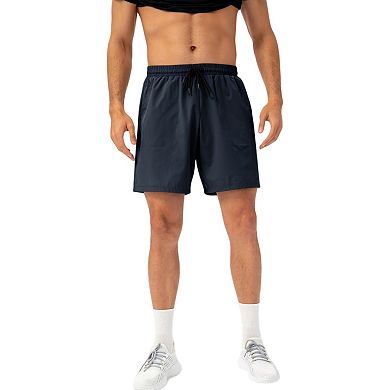 Mens Lightweight Quick-Dry Shorts with Elastic Drawstring Waist and Side Pockets