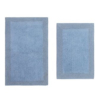 Home Weavers Luxury Collection 100% Cotton Reversible Bathroom Rugs - 2 pc Set