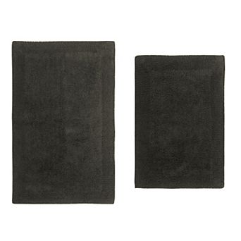 Home Weavers Luxury Collection 100% Cotton Reversible Bathroom Rugs - 2 pc Set