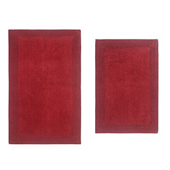 Home Weavers Luxury Collection 100% Cotton Reversible Bathroom Rugs - 2 pc Set