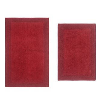 Home Weavers Luxury Collection 100% Cotton Reversible Bathroom Rugs - 2 pc Set