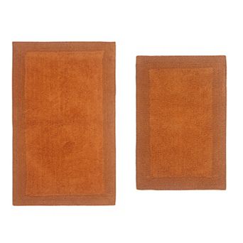 Home Weavers Luxury Collection 100% Cotton Reversible Bathroom Rugs - 2 pc Set