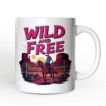 Wild And Free Western Mug, Woman Gift