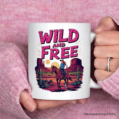 Wild And Free Western Mug, Woman Gift