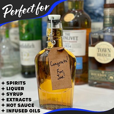 Nevlers 8.5 oz Swing Top Glass Flask Set (Pack of 8)