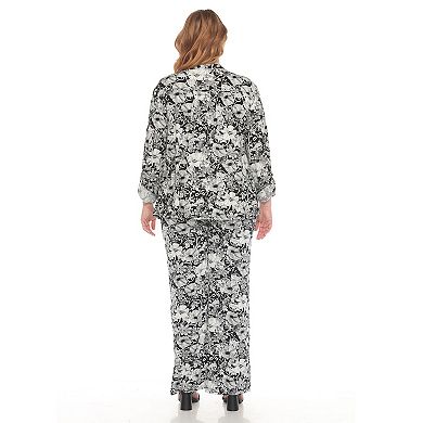 Plus Size 2-Piece Floral Print Tunic and Pant Set