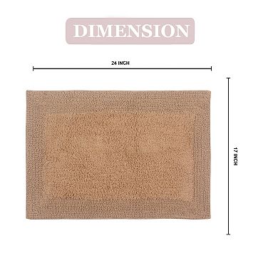 Home Weavers Luxury Collection 100% Cotton Reversible Bathroom Rugs - 17"x24"