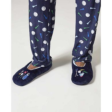 Men's Golf Sherpa Lined Slippers