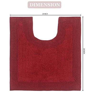 Home Weavers Luxury Collection 100% Cotton Reversible Contour Rugs - 20"x20"