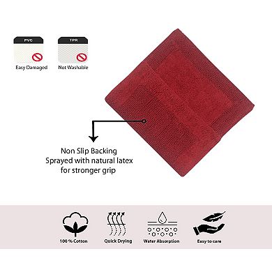 Home Weavers Luxury Collection 100% Cotton Reversible Contour Rugs - 20"x20"