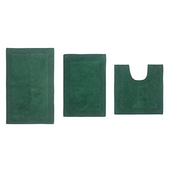 Home Weavers Luxury Collection 100% Cotton Reversible Bathroom Rugs - 3 pc Set