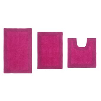 Home Weavers Luxury Collection 100% Cotton Reversible Bathroom Rugs - 3 pc Set
