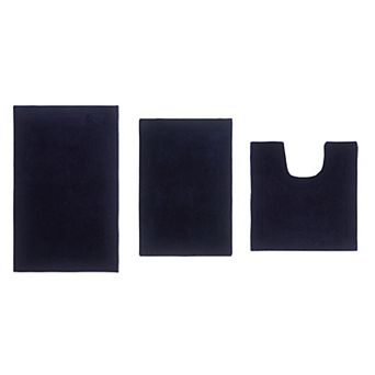 Home Weavers Luxury Collection 100% Cotton Reversible Bathroom Rugs - 3 pc Set
