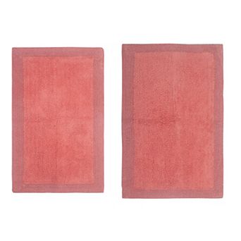 Home Weavers Luxury Collection 100% Cotton Reversible Bathroom Rugs - Set of 2