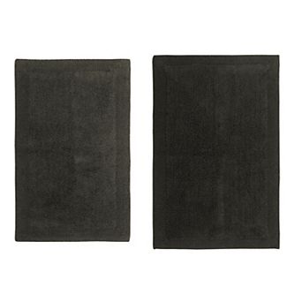 Home Weavers Luxury Collection 100% Cotton Reversible Bathroom Rugs - Set of 2