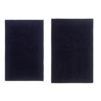 Home Weavers Luxury Collection 100% Cotton Reversible Bathroom Rugs - Set of 2