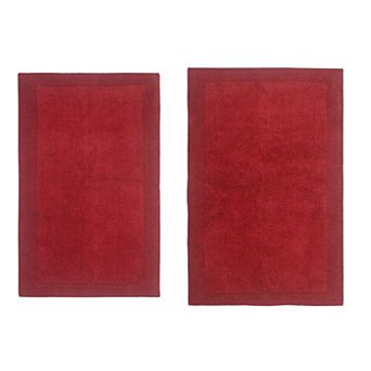 Home Weavers Luxury Collection 100% Cotton Reversible Bathroom Rugs - Set of 2