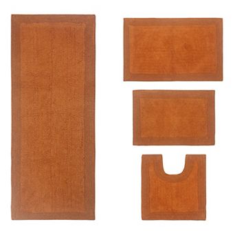 Home Weavers Luxury Collection 100% Cotton Reversible Bathroom Rugs - 4 pc Set