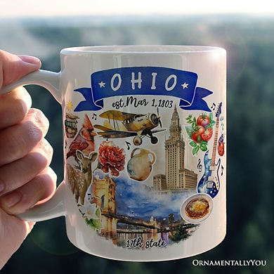 Artistic Ohio State Themes and Landmarks Mug