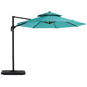 11ft Patio Cantilever Umbrella with UV-Resistant(Base not Included)