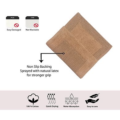 Home Weavers Luxury Collection 100% Cotton Reversible Bathroom Rugs - 24"x40"